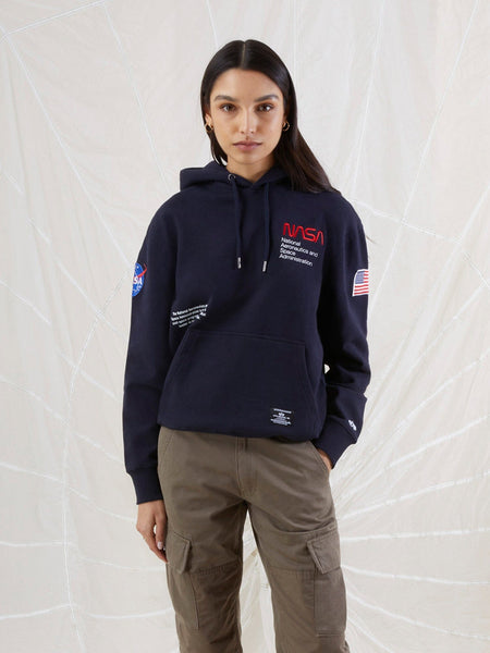 NASA WORM LOGO HOODIE TOP Alpha Industries 