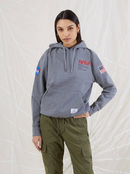 NASA WORM LOGO HOODIE TOP Alpha Industries 