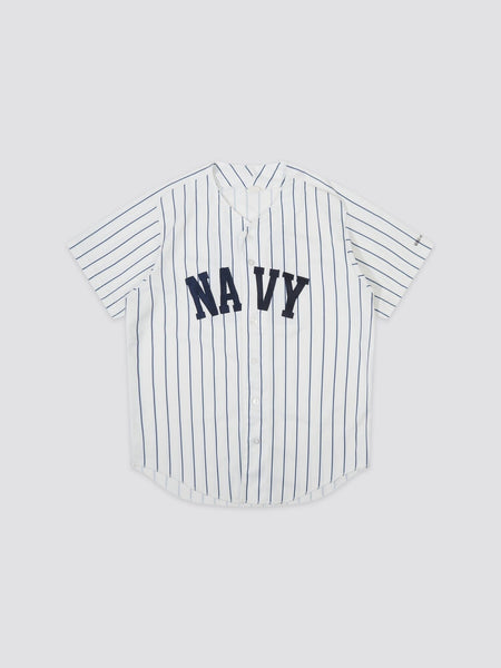 US NAVY BASEBALL SHIRT TOP Alpha Industries WHITE L 